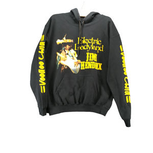 Authentic Hendrix Men's Jimi Hendrix Graphic Hoodie Black M Electric Ladyland